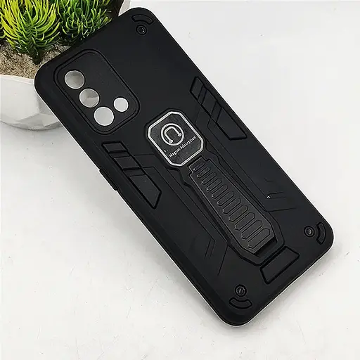 [PO39BOF19-2-2] Oppo F19 Armour With Stand Back Case (Black)