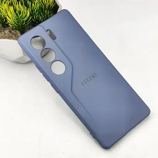 [PO23BTCMN40PR-3-25] Tecno Camon 40 Pro Official Soft Silky Back Case (Blue Gray)