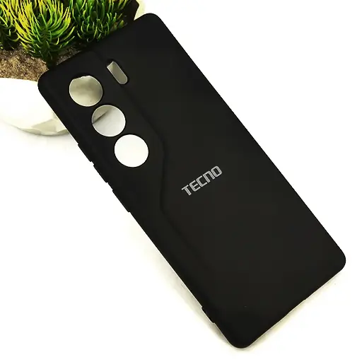 [PO23BTCMN40-3-2] Tecno Camon 40 4G Official Soft Silky Back Case (Black)