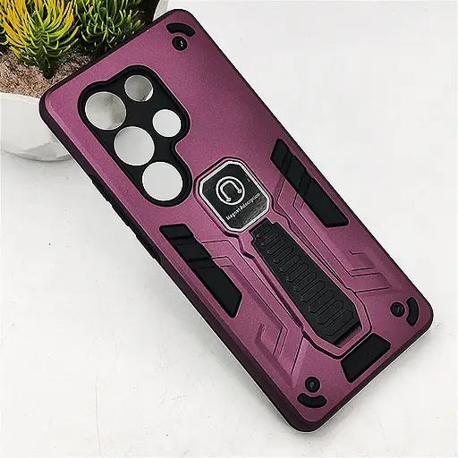[PO39BITS25U-2-21] iTel S25 Ultra Armour With Stand Back Case (Maroon) 