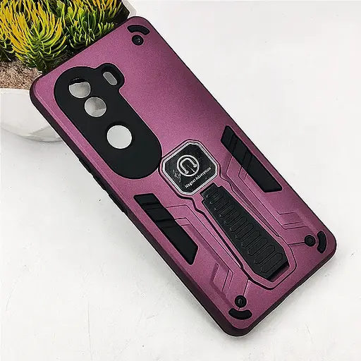 [PO39BVIV40E 5G-2-21] Vivo V40E 5G Armour With Stand Back Case (Maroon)