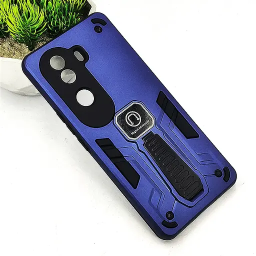 [PO39BVIV40E 5G-2-17] Vivo V40E 5G Armour With Stand Back Case (Navy Blue)