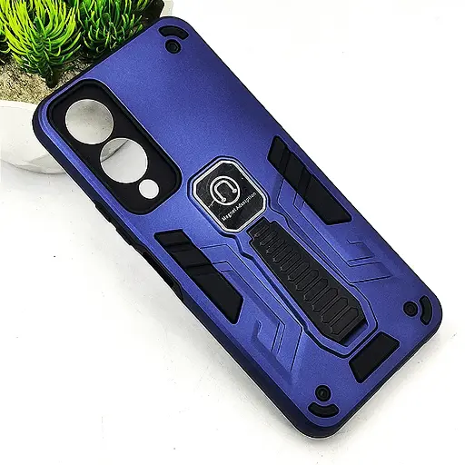 [PO39BVIY17S-2-17] Vivo Y17S Armour With Stand Back Case (Navy Blue) 