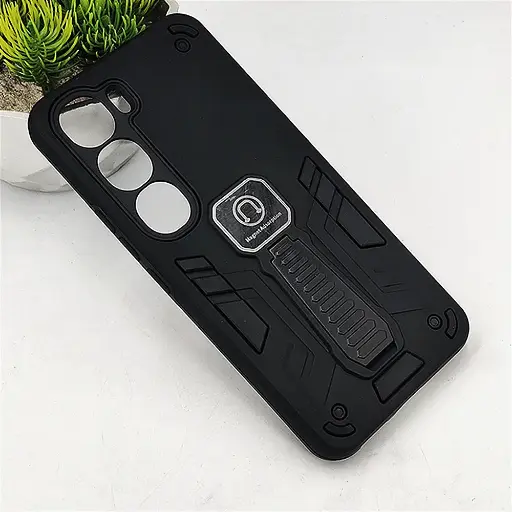 [PO39BVIY200-2-2] Vivo V40 Lite| Y200 4G Armour With Stand Back Case (Navy Blue)