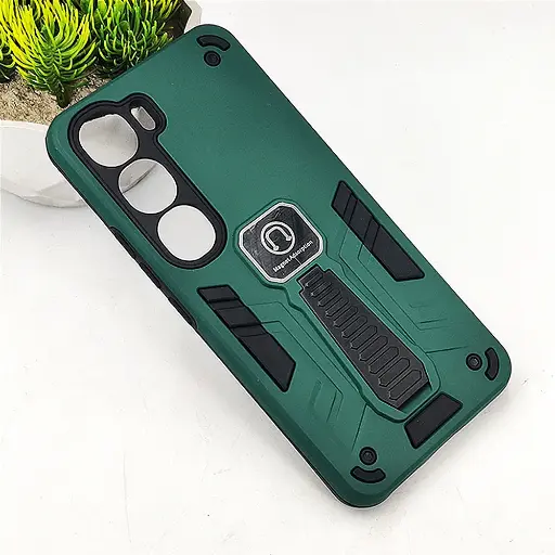 [PO39BVIY200-2-11] Vivo V40 Lite| Y200 4G Armour With Stand Back Case (Green)