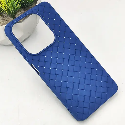 [PO14BTSPRK20C-52-17] Infinix Hot 40i|Smart 8|Smart 8 Pro|Tecno Pop 8|Spark 20C|Spark 20 Woven With Leather Feel Soft Silicone Back Case (Navy Blue)