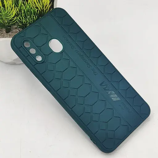 [PO14BSA20-23-11] Samsung Galaxy A30|A20|M10s [The Sarongest Surface] Soft Silicone Back Case (Green)