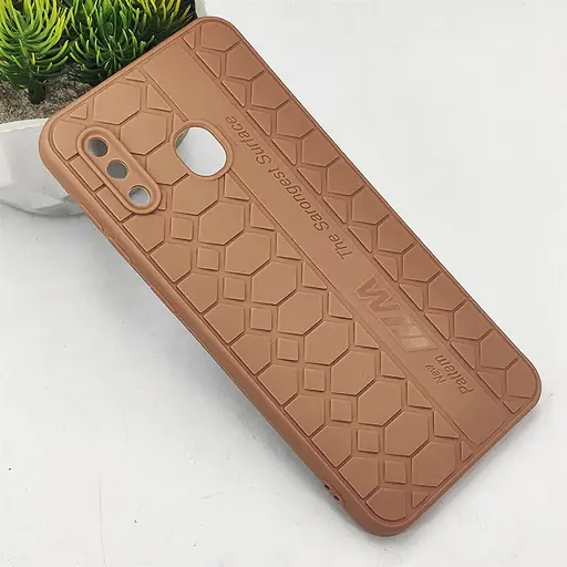 [PO14BSA20-23-13] Samsung Galaxy A30|A20|M10s [The Sarongest Surface] Soft Silicone Back Case (Brown)