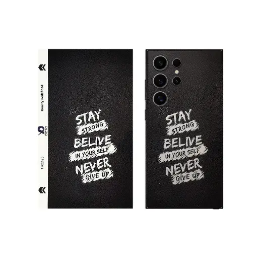 [SKIN-19-STAY STRONG] 3D Printed Mobile Back Customize Skin (Stay Strong )