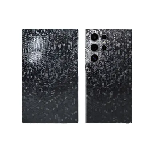 [SKIN-18-12]  Leather Mobile Back Skin - Customizable Protection for Your Device (Purple)