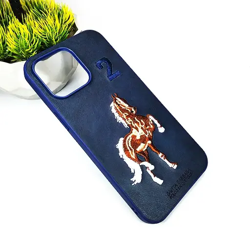 [PO43BIP14PR-17-17] iPhone 14 Pro Santa Barbara Polo&Racquet Club Back Case (Navy Blue)