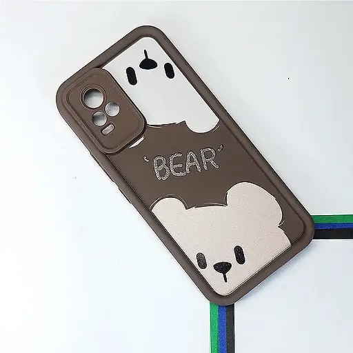 [PO14BVIY33S-19-34] Vivo Y33s|Y33T|Y21T|Y21s Printed Soft Silicone Back Case (Dark Brown) 