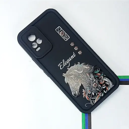 [PO14BVIY33S-19-2] Vivo Y33s|Y33T|Y21T|Y21s Printed Soft Silicone Back Case (Black)