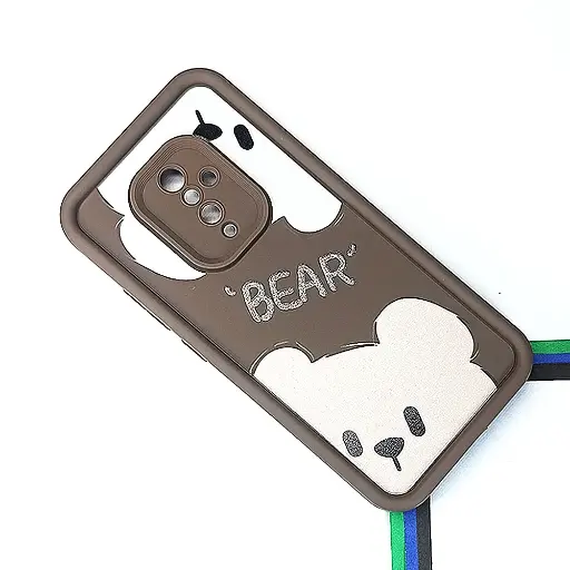 [PO14BVIS1PR-19-34] Vivo S1 Pro & Y51 Printed Soft Silicone Back Case (Dark Brown) 