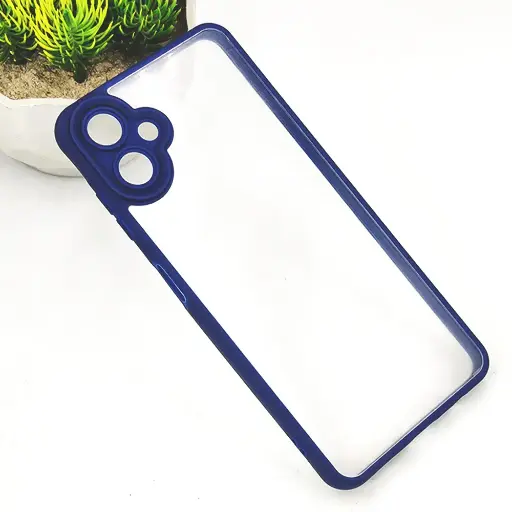 [PO10BSA06-6-17] Samsung A06 Side Color & Transparent Spigen Back Case (Navy Blue)
