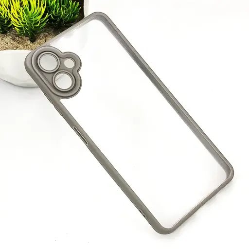 [PO10BSA06-6-35] Samsung A06 Side Color & Transparent Spigen Back Case (Titanium)