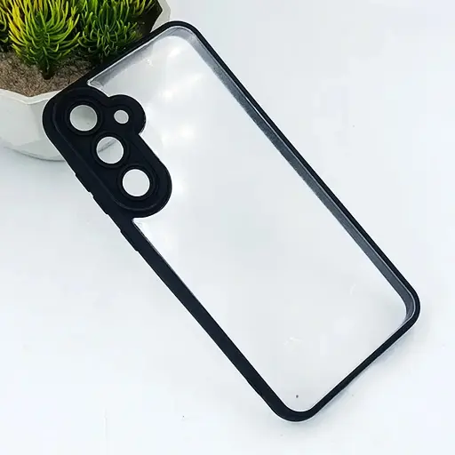 [PO10BSA16-6-2] Samsung A16 Side Color & Transparent Spigen Back Case (Black) 