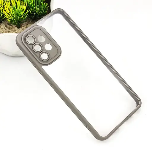 [PO10BSA32-6-35] Samsung A32 Side Color & Transparent Spigen Back Case (Titanium)