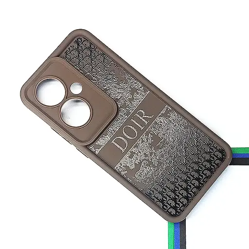 [PO14BORNO11F-19-34] Oppo Reno 11F Printed Soft Silicone Back Case (Dark Brown)