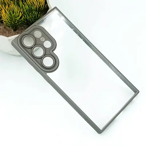 [PO10BSS23U-6-35] Samsung Galaxy S23 Ultra Side Color & Transparent Spigen Back Case (Titanium)