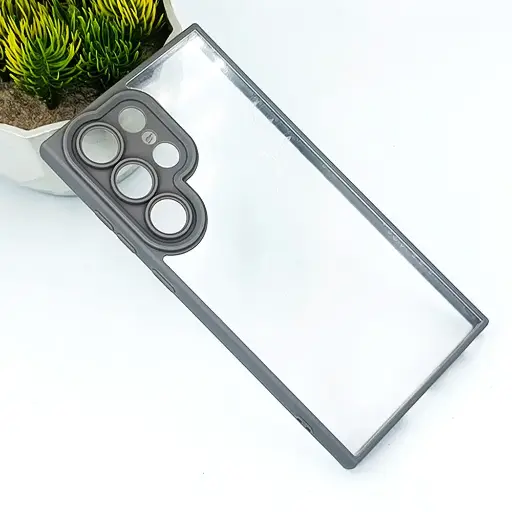 [PO10BSS24U-6-35] Samsung Galaxy S24 Ultra Side Color & Transparent Spigen Back Case (Titanium) 