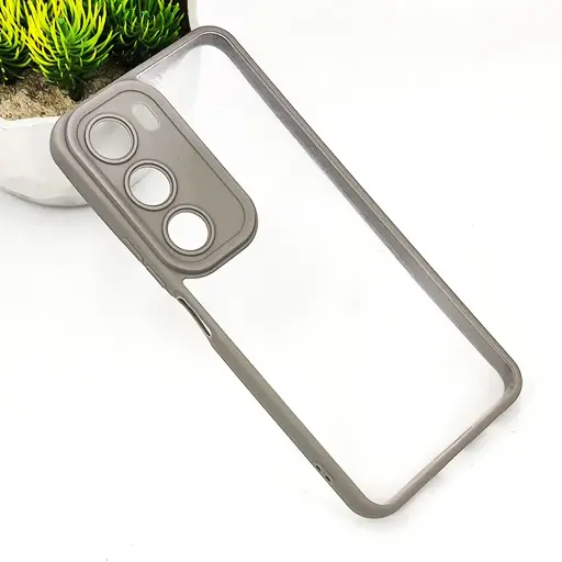 [PO10BVIY19S-6-35]  Vivo Y19S 4G Side Color & Transparent Spigen Back Case (Titanium)  