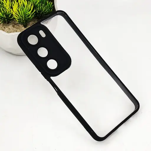 [PO10BVIY19S-6-2]  Vivo Y19S 4G Color & Transparent Spigen Back Case (Black)