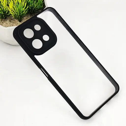 [PO10BVIY28-6-2]  Vivo Y28 4G Color & Transparent Spigen Back Case (Black)