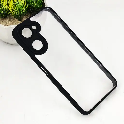 [PO10BORELMENOT60-6-2] Oppo Realme Note 60 4G Color & Transparent Spigen Back Case (Black)