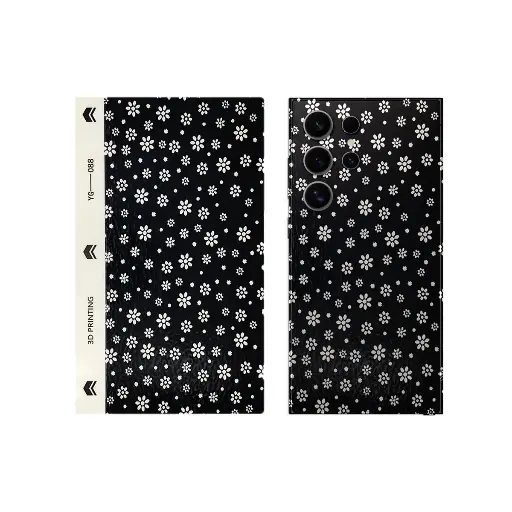 [SKIN-22-FLOWERS] 3D Glowing Printed Mobile Back Customize Skin (Flowers)