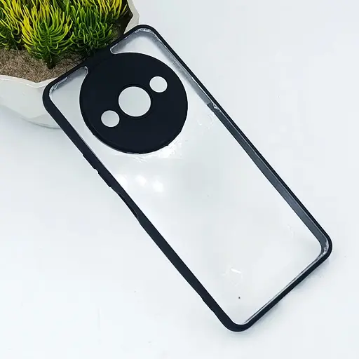 [PO10BMIA3-6-2] Redmi A3 / A3X Color & Transparent Spigen Back Case (Black)