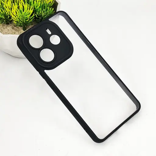 [PO10BMINOT14-6-2] Xiaomi Redmi Note 14 Color & Transparent Spigen Back Case (Black) 