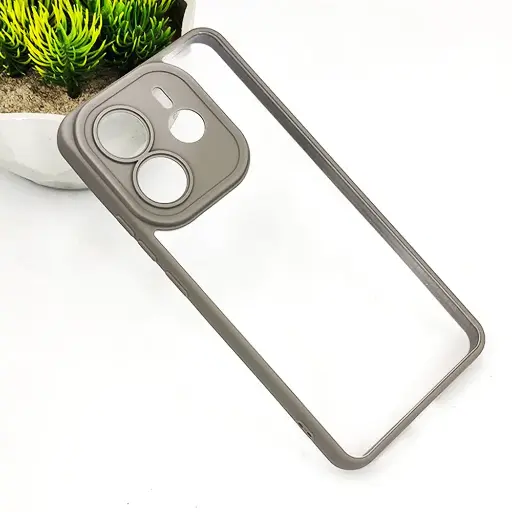 [PO10BMINOT14-6-35] Xiaomi Redmi Note 14 Color & Transparent Spigen Back Case (Titanium)