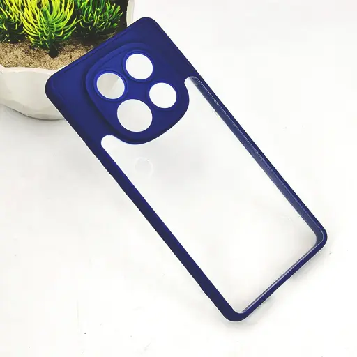 [PO10BMINOT14PR-6-17] Xiaomi Redmi Note 14 Pro 4G Color & Transparent Spigen Back Case (Navy Blue)