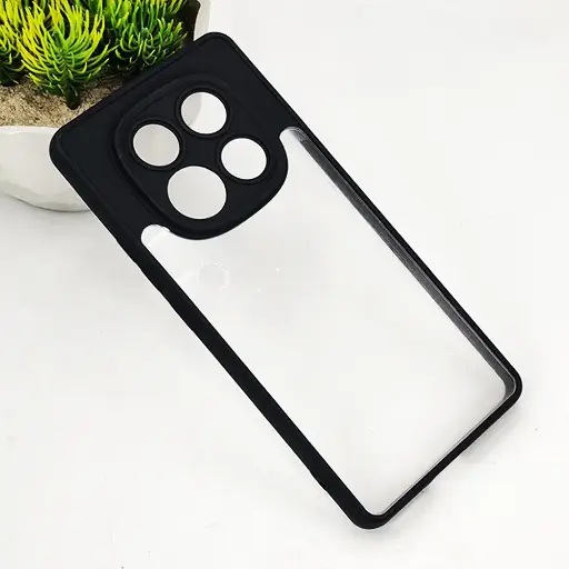 [PO10BMINOT14PR-6-2] Xiaomi Redmi Note 14 Pro 4G Color & Transparent Spigen Back Case (Black)