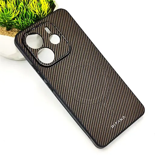 [PO4BMINOT14-13-34] Xiaomi Redmi Note 14 4G PITAKA Carbon Fiber With Wireless Magsafe Back Case (Dark Brown)