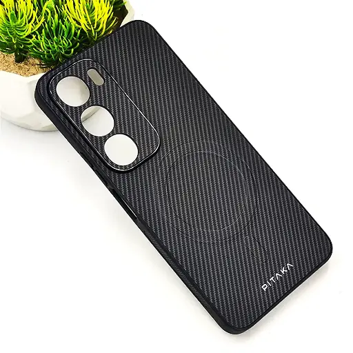 [PO4BVIY19S-13-9] Vivo Y19S 4G PITAKA Carbon Fiber With Wireless Magsafe Back Case (Gray)