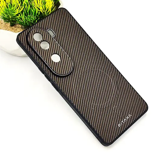 [PO4BVIV40E-13-34] Vivo V40E 5G PITAKA Carbon Fiber With Wireless Magsafe Back Case (Dark Brown) 