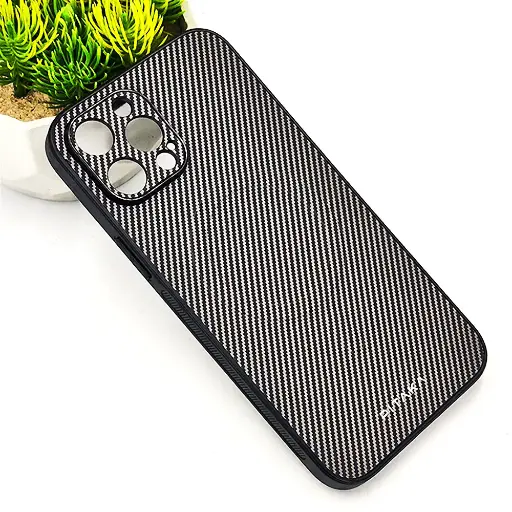 [PO4BIP15PMAX-13-35] iPhone 15 Pro Max PITAKA Carbon Fiber With Wireless Magsafe Back Case (Titanium)