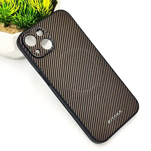 [PO4BIP13-13-34] iPhone 13 PITAKA Carbon Fiber With Wireless Magsafe Back Case (Dark Brown)