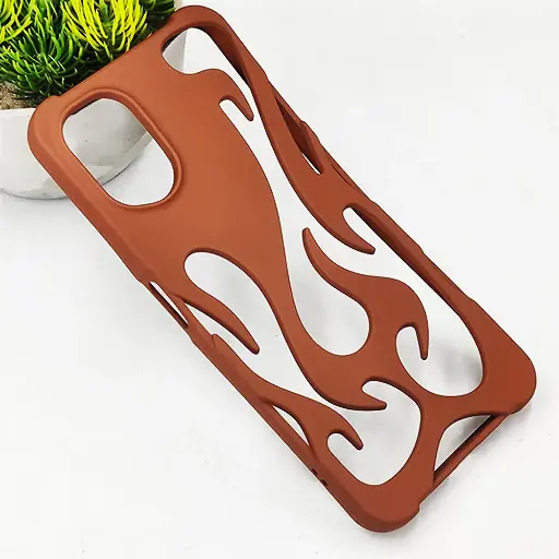 [PO38BSA06-13-13] Samsung Galaxy A06 FlameFlex Metal Feel Flexible Shock Proof Case (Brown) 