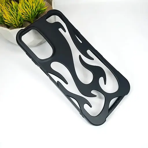 [PO38BSA26-13-2] Samsung Galaxy A26 5G FlameFlex Metal Feel Flexible Shock Proof Case (Black)