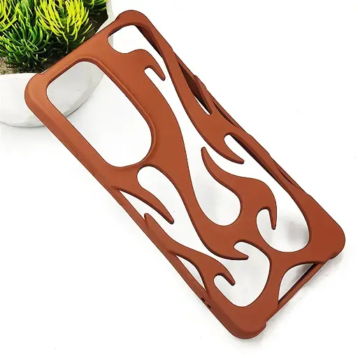 [PO38BSA36-13-13] Samsung Galaxy A36 5G FlameFlex Metal Feel Flexible Shock Proof Case (Brown)
