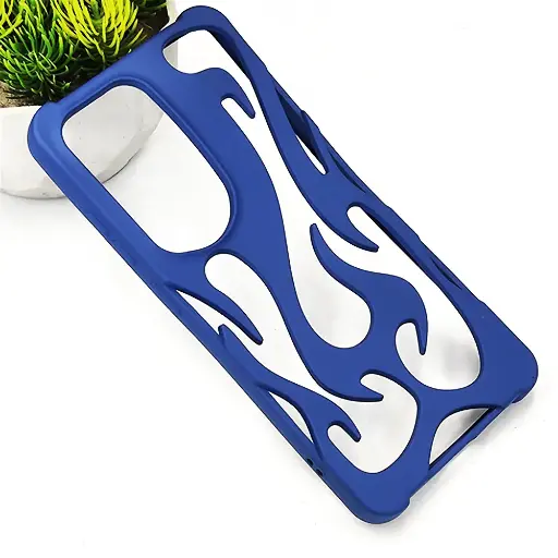[PO38BSS23U-13-17] Samsung S23 Ultra FlameFlex Metal Feel Flexible Shock Proof Case (Navy Blue)