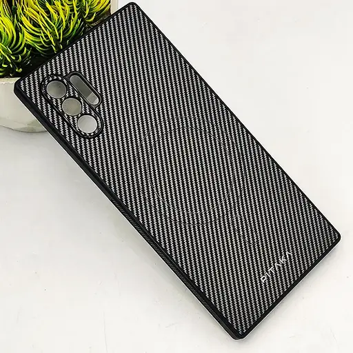 [PO4BSNOT10PL-13-35] Samsung Galaxy Note 10 Plus PITAKA Carbon Fiber With Wireless Magsafe Back Case (Titanium)