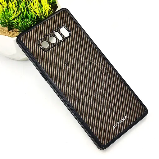 [PO4BSNOT8-13-34] Samsung Galaxy Note 8 PITAKA Carbon Fiber With Wireless Magsafe Back Case (Dark Brown)