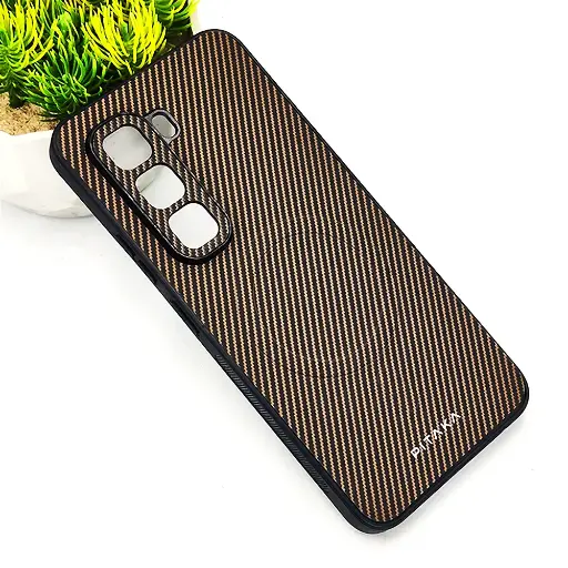 [PO4BIHOT50PR-13-34] Infinix Hot 50 Pro PITAKA Carbon Fiber With Wireless Magsafe Back Case (Dark Brown) 