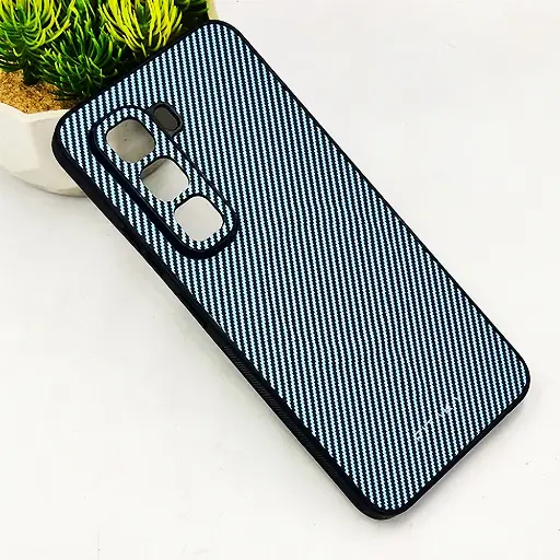 [PO4BIHOT50PR-13-16] Infinix Hot 50 Pro PITAKA Carbon Fiber With Wireless Magsafe Back Case (Sky Blue)