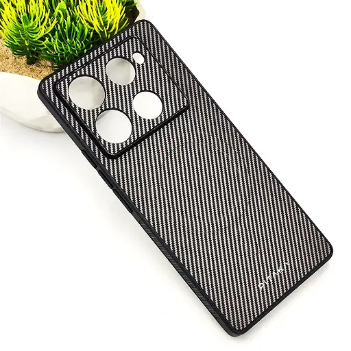 [PO4BINOT40PR-13-35] Infinix Note 40 Pro 4G PITAKA Carbon Fiber With Wireless Magsafe Back Case (Titanium)