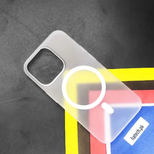 [PO4BIP13PMAX-14-1] iPhone 13 Pro Max MagSafe & Matt Hard Paper Back Case (White) 